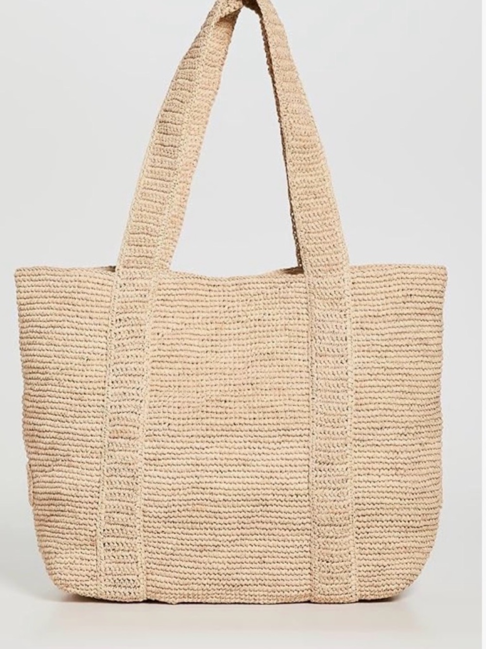 Hat Attack Beige Crochet Tote Bag - Picture 1 of 4